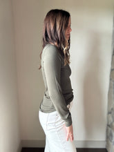 Load image into Gallery viewer, eucalyptus soft ribbed long sleeve top