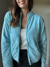 Load image into Gallery viewer, turquoise soft quilted jacket
