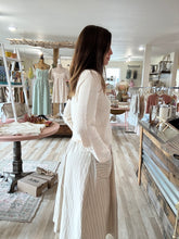 Load image into Gallery viewer, ivory knit cardigan with hook + eye front