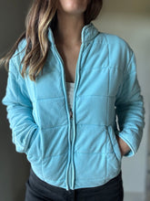 Load image into Gallery viewer, turquoise soft quilted jacket