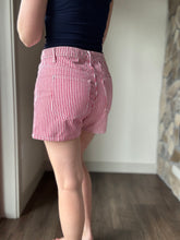 Load image into Gallery viewer, red+white stripe shorts