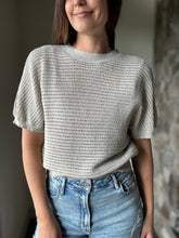 Load image into Gallery viewer, reversible stone cotton knitted surplice back top