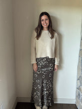 Load image into Gallery viewer, silky stone floral maxi skirt