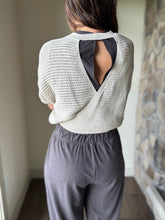 Load image into Gallery viewer, reversible stone cotton knitted surplice back top