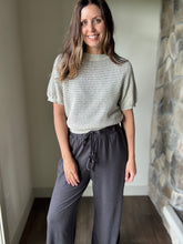 Load image into Gallery viewer, reversible stone cotton knitted surplice back top