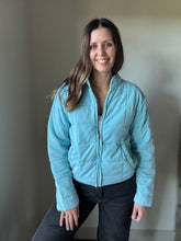 Load image into Gallery viewer, turquoise soft quilted jacket