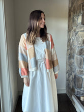 Load image into Gallery viewer, white open back cotton a-line dress