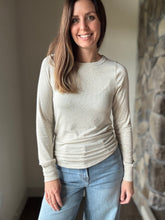 Load image into Gallery viewer, sand heather soft ribbed long sleeve top