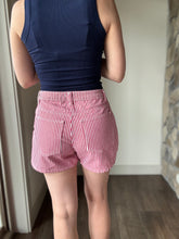 Load image into Gallery viewer, red+white stripe shorts