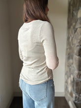 Load image into Gallery viewer, sand heather soft ribbed long sleeve top