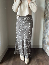 Load image into Gallery viewer, silky stone floral maxi skirt