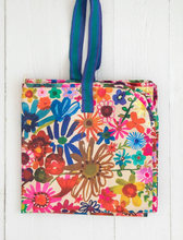 Load image into Gallery viewer, natural life happy XL zip tote bag