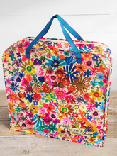 Load image into Gallery viewer, natural life happy XL zip tote bag