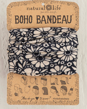 Load image into Gallery viewer, natural life full boho bandeau black white daisies