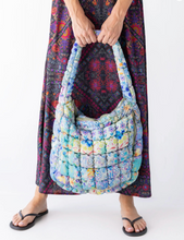 Load image into Gallery viewer, natural life puffy fit-it-all bag - blue floral