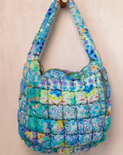 Load image into Gallery viewer, natural life puffy fit-it-all bag - blue floral