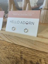 Load image into Gallery viewer, hello adorn eclipse stud earrings | gold + silver