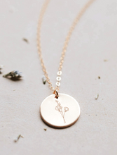 Load image into Gallery viewer, hello adorn raising wildflowers necklace 20" chain | gold + silver