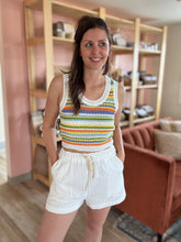 Load image into Gallery viewer, white lilah cotton shorts