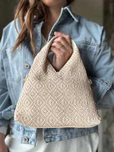 woven diamond hobo bag | 3 colors