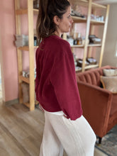 Load image into Gallery viewer, cranberry layered pullover