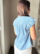 Load image into Gallery viewer, chambray embroidered button down | S-3XL