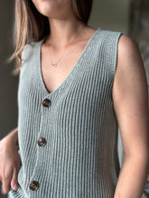 Load image into Gallery viewer, forest mineral wash button vest