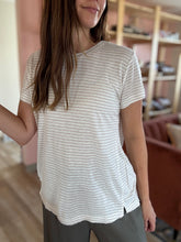 Load image into Gallery viewer, jen mocha stripe tee