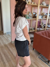 Load image into Gallery viewer, black soft vintage shorts