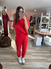 Load image into Gallery viewer, red mineral washed french terry top | S-3XL