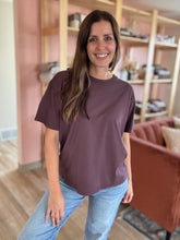 Load image into Gallery viewer, maeve plum cotton oversized tee