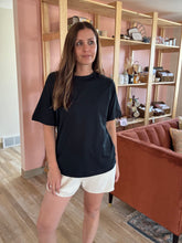 Load image into Gallery viewer, black relaxed cotton tee