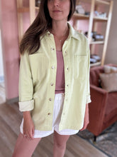 Load image into Gallery viewer, lime knit shirt jacket