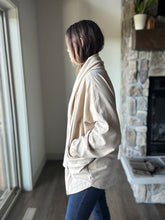 Load image into Gallery viewer, natural french terry oversized cardigan