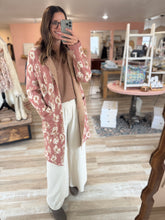 Load image into Gallery viewer, brown jacquard half sleeve sweatshirt