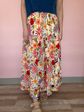 Load image into Gallery viewer, bright floral maxi skirt