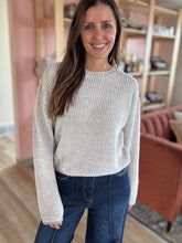 Load image into Gallery viewer, drew two-tone beige sweater