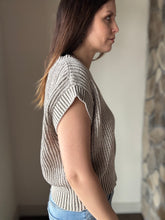 Load image into Gallery viewer, moss wood two-tone v-neck sweater