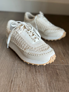 mia natural woven sneakers