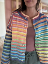 Load image into Gallery viewer, prism stripe button cardi