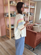 Load image into Gallery viewer, retro rainbow cream top