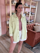 Load image into Gallery viewer, lime knit shirt jacket