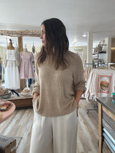 Load image into Gallery viewer, taupe lightweight oversized textured sweater