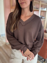 Load image into Gallery viewer, lola long sleeve espresso pullover