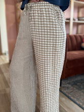 Load image into Gallery viewer, tan gingham cotton pants