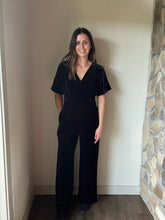 Load image into Gallery viewer, black velvet jumpsuit