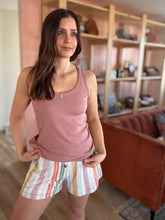 Load image into Gallery viewer, dusty mauve scoop ribbed tank