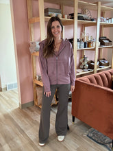Load image into Gallery viewer, dusty lavender zip hoodie