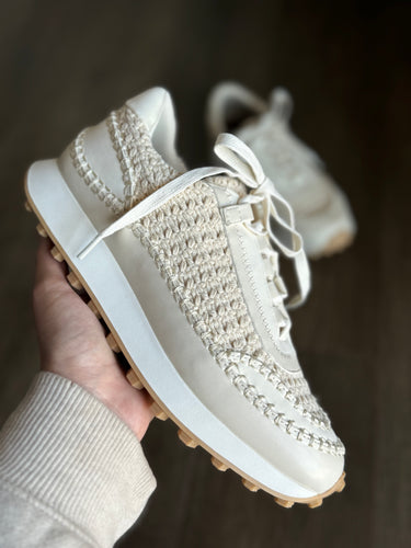 mia natural woven sneakers