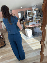 Load image into Gallery viewer, dark chambray wide leg pants